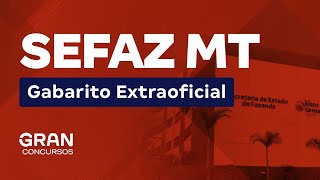 Concurso SEFAZ MT  Gabarito Extraoficial [upl. by Pickett501]