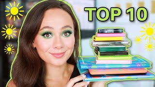 TOP 10 EYESHADOW PALETTES FOR SUMMER 2022 [upl. by Aneetak]