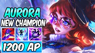 AURORA MID  NEW AMAZING CHAMPION GAMEPLAY 1200 AP  Build amp Runes Season 14  League of Legends [upl. by Akeylah]