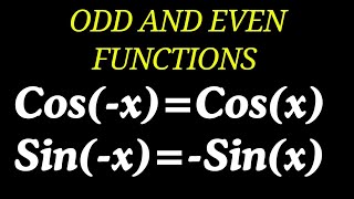 Odd and Even Trigonometric functions [upl. by Ralleigh502]