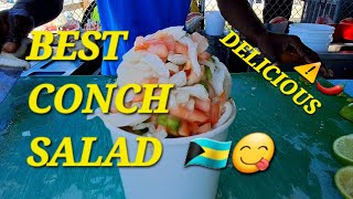 BEST FAST CONCH SALAD BAHAMAS [upl. by Letsyrc]