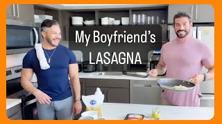 COOKING HANGOUTS  My Boyfriends Lasagna [upl. by Marder]