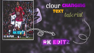 How to make Colour change text Template in Capcut  editzrk07 [upl. by Rodmun]