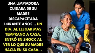 UNA LIMPIADORA CUIDABA DE SU MADRE DISCAPACITADA DURANTE AÑOS UN DÍA AL LLEGAR [upl. by Resee]