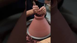 Trimming a Large Wheel Thrown Bowl pottery [upl. by Neeloj]