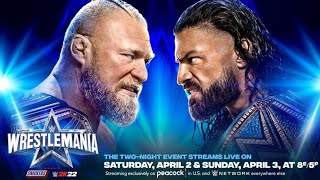 WWE Wrestlemania 38 Official Match Card HD [upl. by Cyprus99]