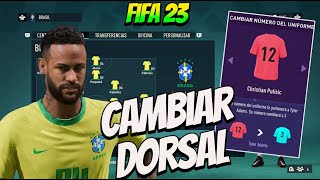 Como CAMBIAR el NUMERO de DORSAL SELECCION NACIONAL en Modo Carrera FIFA 23 [upl. by Beasley964]