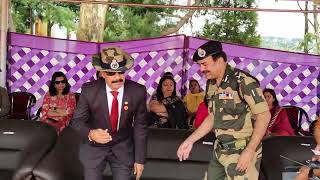 DGP LR Bishnoi arrives at BSF Mawpat to flag off a motorcycle rally to celebrate freedom75 [upl. by Eradis150]