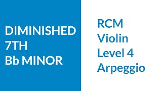 RCM Level 4 Diminished 7th Bb Minor [upl. by Robinette]