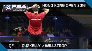 Squash Hong Kong Open 2016  Cuskelly v Willstrop  QF Highlights [upl. by Izzy]