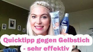 Gelbstich im Haar entfernen  Quicktipp gegen Gelbstich  sehr effektiv [upl. by Betta446]