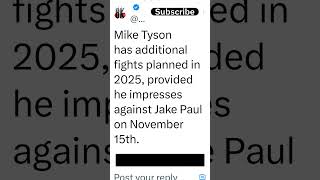 Mike Tyson has more fights planned in 2025 if he beats Jake Paul PaulTyson JakePaul canelo [upl. by Jayme906]