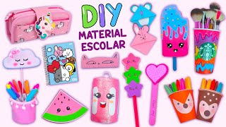 20 DIY SUPRIMENTOS ESCOLARES  MATERIAL ESCOLAR BTS  ARTESANATO RECICLADO [upl. by Swamy]