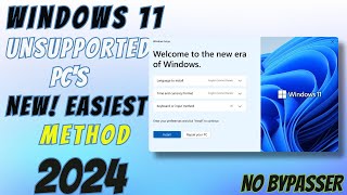 How to Install Windows 11 on Unsupported Hardware New Easiest Method 2024 windows11 [upl. by Harmonia]