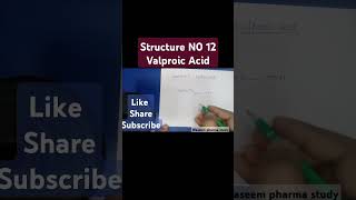 Structure of Valproic Acid [upl. by Aleacim]