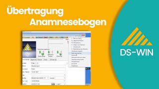 Übertragung Anamnesebogen bei Dampsoft DSWIN [upl. by Amelia]