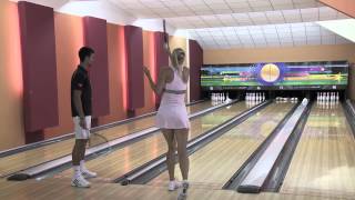 Djokovic vs Sharapova Bowling Battle [upl. by Nylednarb]