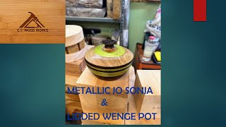 Woodturning  Jo Sonja Lidded Pot Wenge amp Chestnut [upl. by Ennirroc]