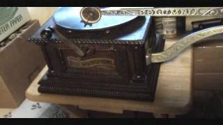 1902 Fancy Columbia AH Graphophone Playing 1907 Billy Murray ZONOPHONE Phonograph Record [upl. by Sucramad]