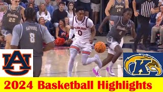 Kent State vs 5 Auburn Basketball Game Highlights 11 13 2024 [upl. by Adnolehs234]