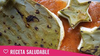 Nopales Rellenos de Queso en Salsa de Tomate ♥ Mexican Cactus with Cheese Recipe [upl. by Alleuqcaj]