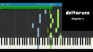 DELTARUNE Chapter 1 OST  Lantern Synthesia Piano Tutorial [upl. by Weidner143]