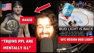 MMA Guru reads Sean Stricklands Tweets about Bud Light sponsoring the UFC [upl. by Lian]