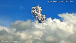 Fumarola Del Volcan Popocatepetl 4 De Agosto 2024 [upl. by Yrrat]