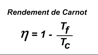 Cycle de Carnot et rendement de Carnot dun moteur thermique [upl. by Pierson]