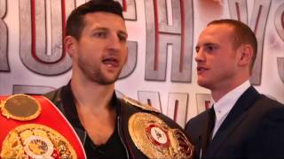 CARL FROCH v GEORGE GROVES HEADTOHEAD  MANCHESTER PRESS CONFERENCE [upl. by Martinic]