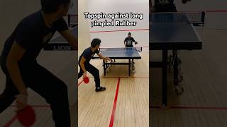 Topspin against long pimpled rubber How to beat long pimpled in table tennis 🏓 tabletennis [upl. by Frere]