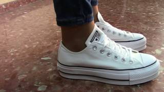 CONVERSE ALL STAR PLATAFORMA MUJER BLANCAS  Tienda Converse Valencia 2019 [upl. by Auvil345]