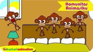 Five Little Monkeys Jumping On The Bed  Komunitas Animasiku  Kastari Animation Official [upl. by Yacov]