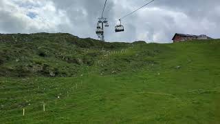 Stoos 24 Riding the Fronalpstock Chairlift [upl. by Ahsytal]