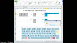 Produit matriciel et références absolues dans Excel [upl. by Dominy]