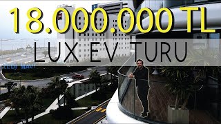 Muhteşem DEKORASYONLU 18000000 TL Değerinde LUX Ev Turu  DENİZ SALONUN İÇİNDE [upl. by Anifled]