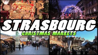 STRASBOURG Christmas Markets  Noël à Strasbourg  Alsace  France 4k [upl. by Ydassac]