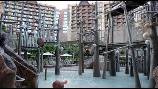 Menehune Bridge Kids Play Area at Disneys Aulani Resort amp Spa  HD POV [upl. by Elson]