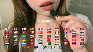 A Korean girl trying ASMR in 55 languages 🫣 [upl. by Ydissak294]