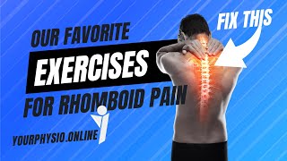 EXERCISES to RELIEVE RHOMBOID PAIN Fast [upl. by Belcher]