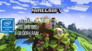 MINECRAFT  TLAUNCHER  INTEL CELERON N4020  6 GB RAM  INTEL UHD 600  WINDOWS 11 [upl. by Lerraj]