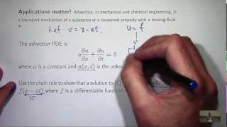 Advection PDE  chain rule [upl. by Proudlove]