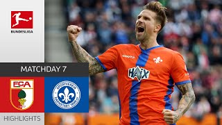 Darmstadt keep moving up  Augsburg  Darmstadt 12  Highlights  Matchday 7 – Bundesliga 202324 [upl. by Tlihcox]