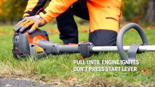 How to start a petrol grass trimmer [upl. by Pelagias437]