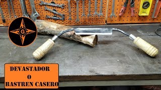 DEBASTADOR O BASTREN CASERO PARA MADERA CASERO CON TORNO Y FRAGUA [upl. by Aihtekal357]