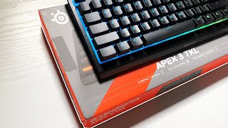 SteelSeries APEX 3 TKL Keyboard ASMR Unboxing amp Keyboard Test [upl. by Enaz288]