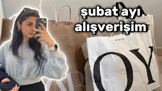 DENEMELİ ŞUBAT AYI ALIŞVERİŞİM🛍️🛒oyshozarastradivariusbershkashopping alışveriş inditex [upl. by Ahsart]