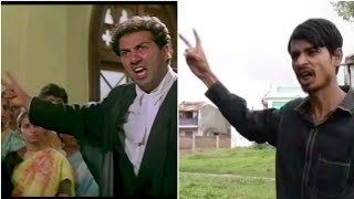 Tarikh Pe Tarikh  Sunny Deol Spoof  Bollywood Movie Scene  Damini [upl. by Aneekat111]