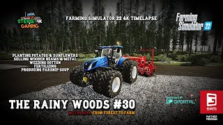 The Rainy Woods30Planting Potatos amp SunflowersWeedingFertilizingParsnip SoupFS22 4K Timelapse [upl. by Jollenta843]