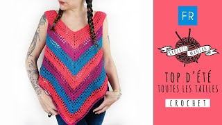 crochet top down ou débardeur facile et rapide pour débutants [upl. by Giesecke]